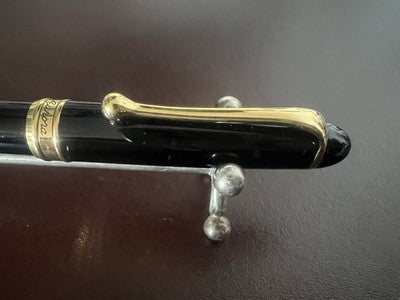 AURORA Ballpoint Pen 88 Mod 810 Black Resin Refill Roller Writes Case 