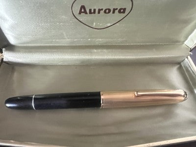 🔴 AURORA penna stilografica 88 pistone pennino ORO scrive 351965 vintage 1950