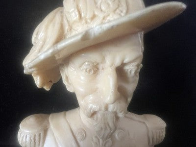 Lamaromora Statue Skulptur Büste General Founder Bersaglieri h15 Vintage