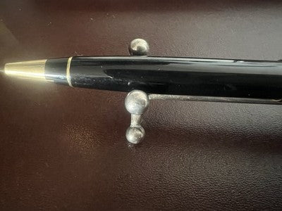 Aurora Stylo-Plume Sphère 88 Mod 810 Résine Noire Profils Laminés Écrit Boîte 