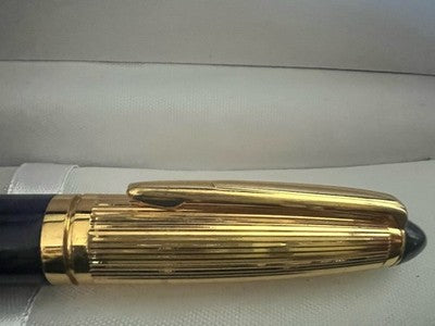 Addex Stylo-Plume Stylo à Plume Mini Diva Laque Bleu Capuche Doré Iridum Point 