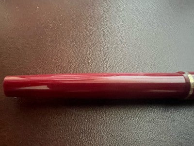 Montegrappa Stylo-Plume Stylo à Plume Bordeaux À Piston Écrit Vintage