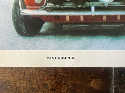 🔴 MINI COOPER Posterdruck 35x25 IL TEMPO Original Vintage 4 Stück 