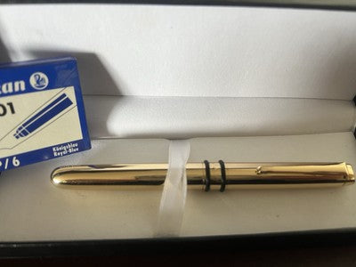 Marksman Stylo-Plume Stylo à Plume Or F Avec Cartouches Pelikan Écrit