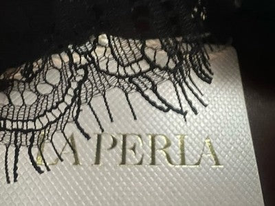 🔴 LA PERLA maschera donna occhi NERA oscurante cuori con pizzo