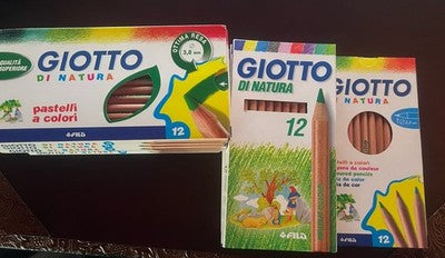 Giotto de Nature Pastels A Couleurs 12 Pièces — Lot 12 Paquets Mixtes Neuf