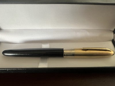 Stylo-Plume Stylo à Plume Noire Mécanisme À Piston Écrit Vintage 1950 A