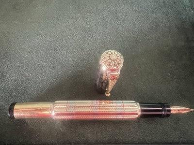 🔴 WATERMAN'S penna stilografica retrattile pennino ORO funziona vintage B