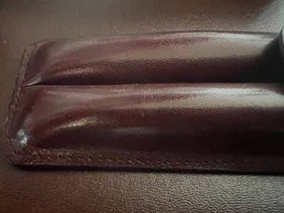 🔴 Portapenne GIGLIODORO pelle vitello artigianale Firenze astuccio NOS