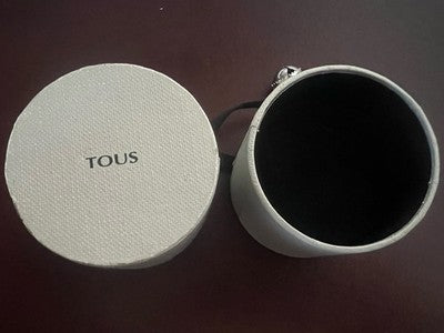 🔴 TOUS Box-Ring-Ohrringe mit Gummizug und Rassel Nr. 91