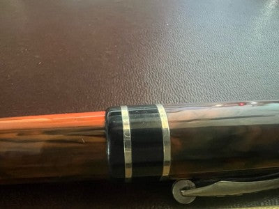 🔴 CHEVIGNON penna stilografica marmorizzata Parigi a cartuccia scrive vintage