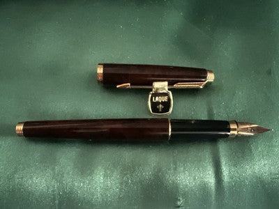 🔴 PARKER penna stilografica 75 lacca Thuja pennino ORO F garanzia nuova