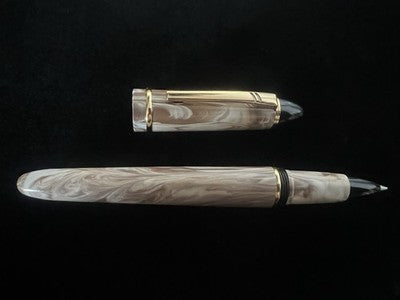 Daniel Hechter Stylo-Plume Sphère Résine Effet Marbre Français Écrit 