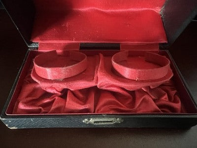 🔴 Scatola orologi tasca box 2 posti Horacelli Genève seta antica Parigi 1800