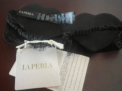 🔴 LA PERLA maschera donna occhi NERA oscurante cuori con pizzo