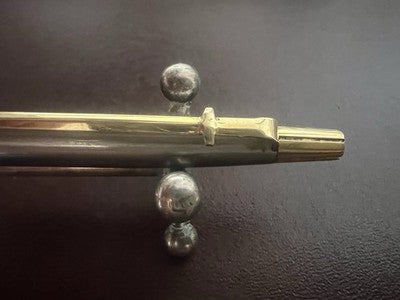 Caran D'Ache Pen Ball Madison Chrome Gold Clip Tie Knot Marking Vintage 