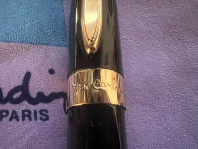 Pierre Cardin Bleistift Mechanical Lack Schwarz Profile Vergoldet Vintage