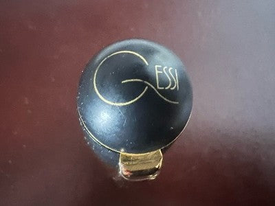 🔴 QESSI short fat roll fountain pen black with gold trim and EF nib 