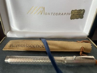 Montegrappa Pen Fountain Pen Silver 925 Reminiscence Greek Pen Gold NOS