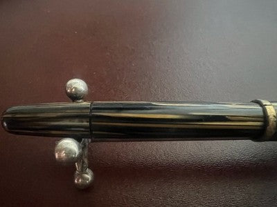 Red ERO Fountain Pen Clipper Celluloid 14 KT Gold Nib Vintage