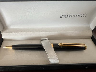 🔴 Matita meccanica INOXCROM lacca nera profili dorati