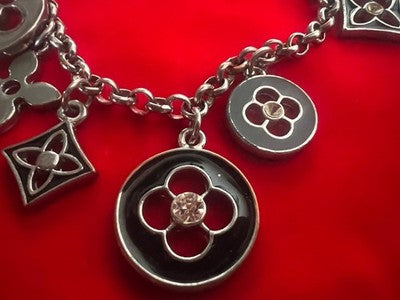 🔴 Bracciale LOVE LOVE braccialetto ciondoli charms metallo vintage