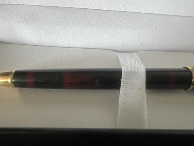 🔴 WATERMAN penna sfera lacca Gentleman marmorizzata laminati oro scrive