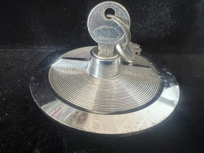 🔴 FIAT tappo serbatoio cromato con chiave modello GASTOP vintage