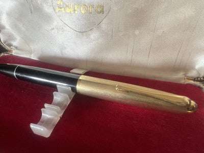 🔴 AURORA penna stilografica 88 pistone pennino ORO scrive vintage 373275