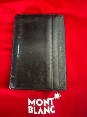 🔴 Schwarzes MONTBLANC Kreditkartenetui aus Leder mit Box und Garantie 