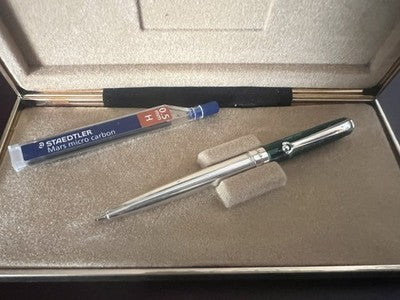 🔴 MONTEGRAPPA matita portamine argento 925 lacca verde mini vintage rara