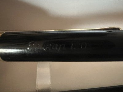 Pelikan Stift Füllfederhalter 120 Grün Schwarz Kolben Bullauge Feder M Scri