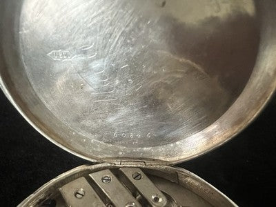 🔴 Orologio tasca ANTI MAGNETIQUE carrozza Ligne Droite manuale funziona vintage