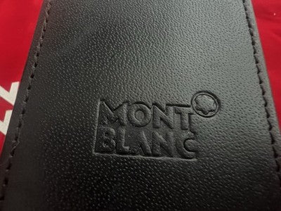 🔴 MONTBLANC custodia penna stilografica e sfera Meisterstuck pelle 2-3 posti