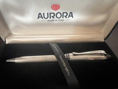 Aurora Stift Kugel Ipsilon Silber Fest 925 Modell B34 Neu NOS 