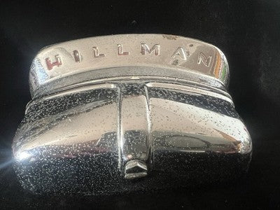 🔴 HILLMAN fregio cofano con luce targa Lucas 467/2 metallo originale vintage