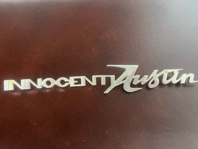 🔴 Stemma INNOCENTI AUSTIN auto scritta scritta emblema fregio logo ORIGINALE