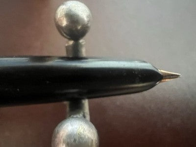 Snomar Pen Fountain Pen Foil Gold 18K Power Button Bottom F Marking Vintage