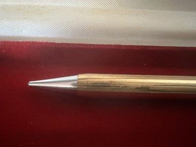 BALLOGRAF Stylo Mécanique Mechanical Pencil Signum Bouton PLAQUÉ OR Leads 0.7 