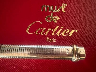 Cartier Füllfederhalter Vendome Trinity Silber Fest 925 Patronen Vintage 1