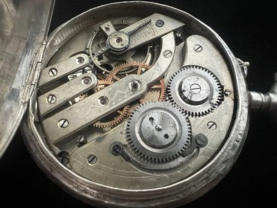 Montre Poche ANTI MAGNETIQUE Voitures Ligne Droite Manuel Fonctionne Vintage
