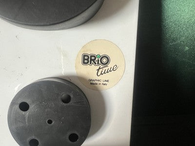 🔴 BRIO TIME orologio barometro igrometro parete muro ferro BIANCO vintage