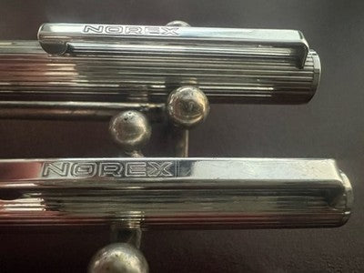 🔴 NOREX penna stilografica + sfera Argento 925 millerighe SET vintage 1970