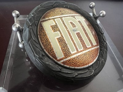 🔴 FIAT 124 Spider Auto-Logo DINO Emblem Original Vintage Ersatzteil 
