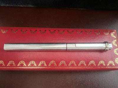 Cartier Füllfederhalter Vendome Trinity, massives 925er Silber, Patronen, Vintage 1 