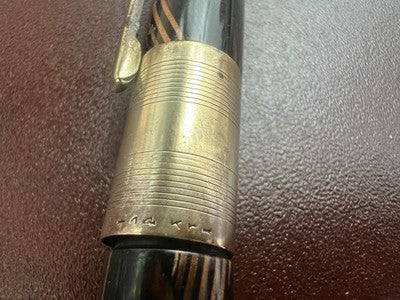 🔴 SOURCE penna stilografica celluloide screziata a leva scrive vintage