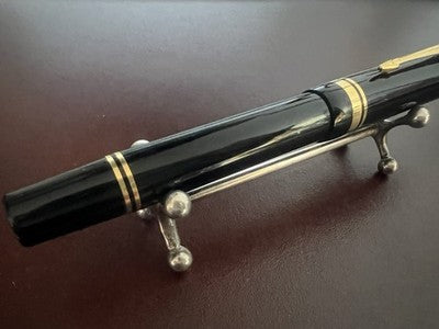 Parker Duofold International Fountain Pen Black Gold 18K 750 M Case
