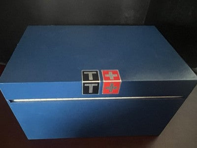 🔴 TISSOT box scatola orologio T-Touch Safe blu multipiano con libretti