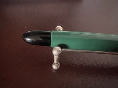 🔴 PELIKAN Füllfederhalter 120, grün-schwarz, Kolbenfeder, Lochfeder, M-Schreibstärke 