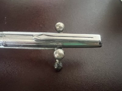 🔴 AURORA penna sfera millerighe cromata scrive 1960 vintage B